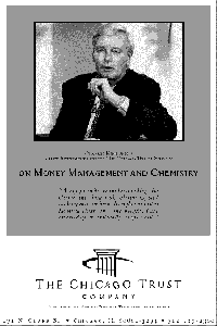 [On Money Management and Chemistry - for The Chicago Trust Company]